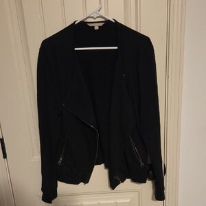 Banana Republic Black Blazer with Zipper Accents